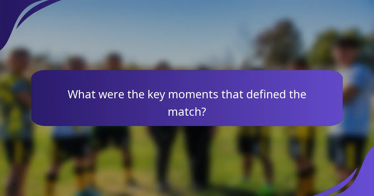 What were the key moments that defined the match?