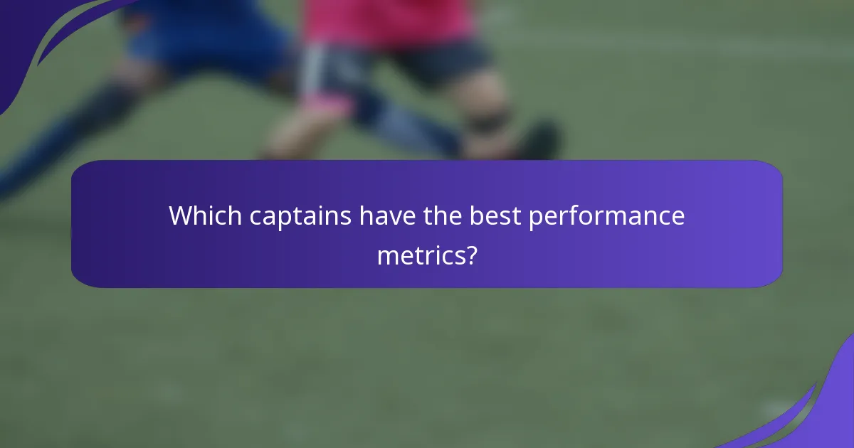 Which captains have the best performance metrics?